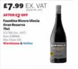 Costco Faustino Rioja Gran Reserva offer