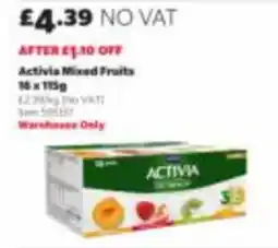 Costco Activia mixed fruits offer