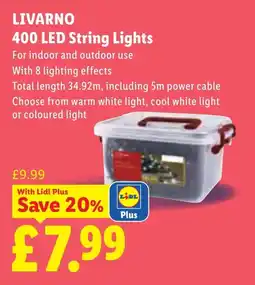 Lidl 400 Led String Lights offer