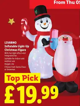 Lidl Livarno inflatable light-up christmas figure offer