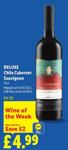 Lidl Deluxe chile cabernet sauvignon offer