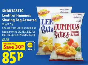 Snaktastic lentil or hummus sharing bag assorted