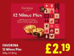 Lidl Favorina 12 Mince Pies offer