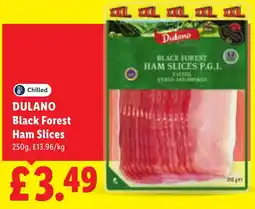 Lidl Dulano black forest ham slices offer