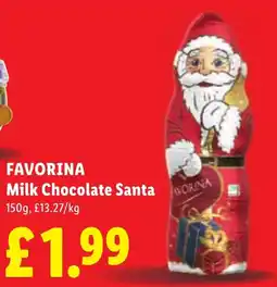 Lidl Favorina milk chocolate santa offer