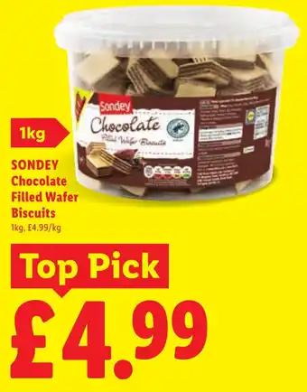 Sondey chocolate filled wafer biscuits