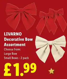 Lidl Livarno decorative bow assortment offer