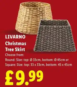 Lidl Livarno Christmas Tree Skirt offer