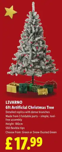 Lidl Livarno 6ft Artificial Christmas Tree offer