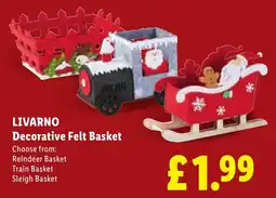 Lidl Livarno decorative felt basket offer