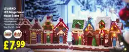 Lidl Livarno led gingerbread house scene offer