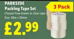 Lidl Parkside packing tape set offer
