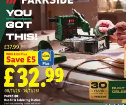 Lidl Parkside hot air & soldering station offer