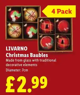 Lidl Livarno Christmas Baubles offer