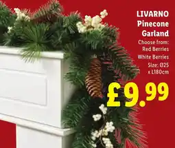 Lidl Livarno Pinecone Garland offer