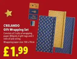 Lidl Crelando gift wrapping set offer
