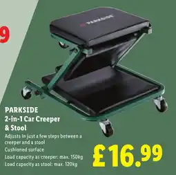 Lidl Parkside 2-in-1 Car Creeper & Stool offer