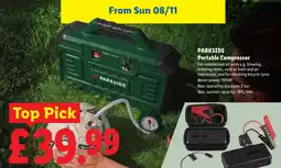 Lidl Parkside Portable Compressor offer
