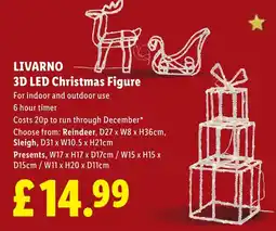 Lidl Livarno 3d led christmas figure offer
