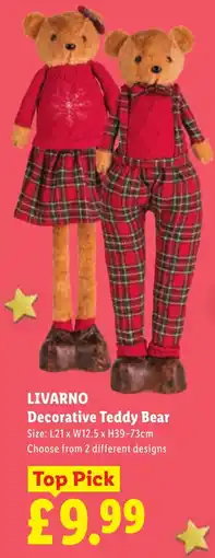 Lidl Livarino decorative teddy bear offer