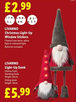 Lidl Livarno light-up gonk offer