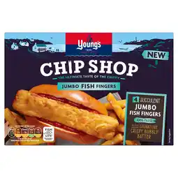 Iceland Young's Chip Shop 4 Succulent Jumbo Fish Fingers 320g offer