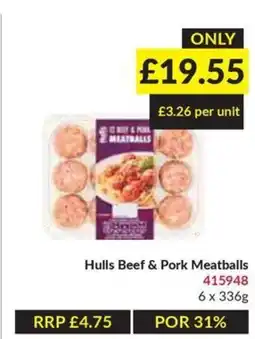Musgrave MarketPlace Hulls Beef & Pork Meatballs offer
