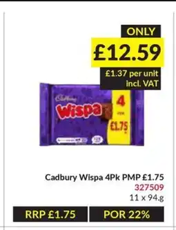 Musgrave MarketPlace Cadbury Wispa 4Pk PMP offer