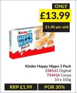 Musgrave MarketPlace Kinder Happy Hippo 5 Pack offer