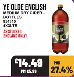 Bestway Ye Olde English medium dry cider offer