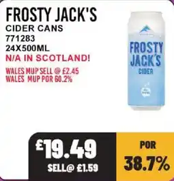 Bestway Frosty Jack's cider cans offer