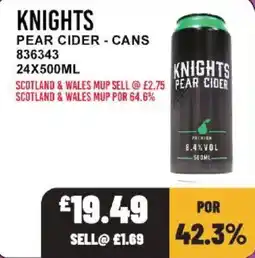 Bestway Knights pear cider offer