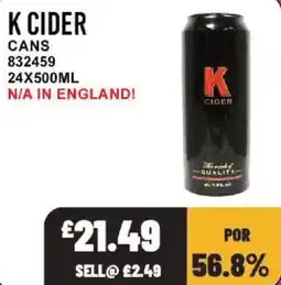 Bestway K cider cans offer