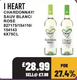 Bestway I Heart Chardonnay offer