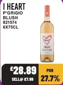Bestway I Heart p'grigio blush offer