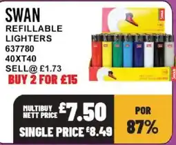 Bestway Swan refillable lighters offer