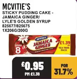 Bestway McVitie's sticky pudding cake jamaica ginger offer
