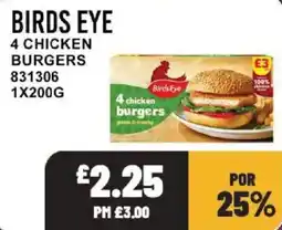 Bestway Birds Eye 4 chicken burgers offer