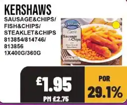 Bestway Kershaws sausage & chips offer