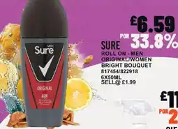 Bestway Sure roll on - men original/women bright bouquet offer