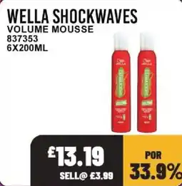 Bestway Wella shockwaves volume mousse offer