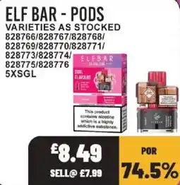 Bestway Elf bar - pods offer
