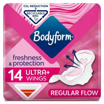 Asda Bodyform Ultra Normal Sanitary Towels with Wings offer