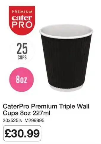 Caterpro premium triple wall cups