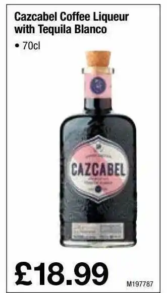 Booker Wholesale Cazcabel Coffee Liquer With Tequila Blanco offer