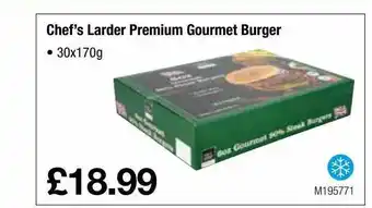 Booker Wholesale Chefs Larder Premium Gourmet Burger offer