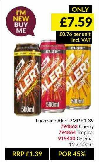 Musgrave MarketPlace Lucozade Alert offer