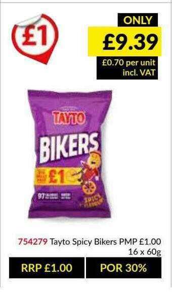 Musgrave MarketPlace Tayto Spicy Bikers offer