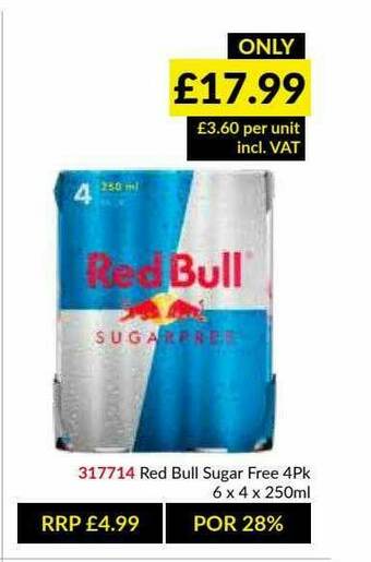 Musgrave MarketPlace Red Bull Sugar Free offer