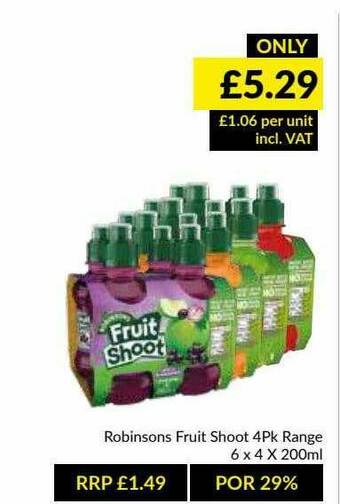 Musgrave MarketPlace Robinsons Fruit Shoot offer
